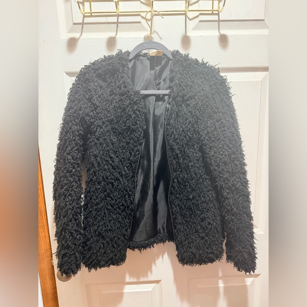 Forever 21 Black Teddy Jacket